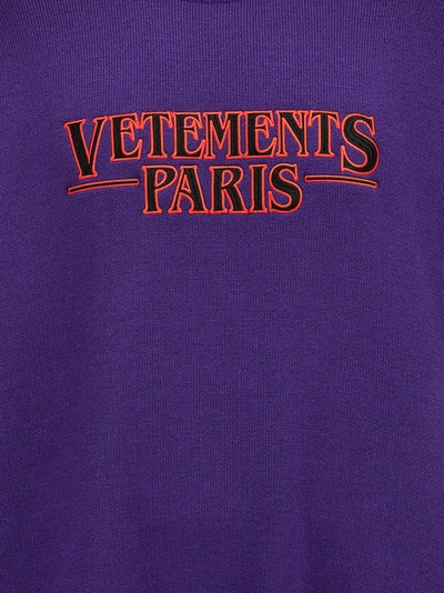 Shop Vetements Paris Sweater Sweatshirt Purple