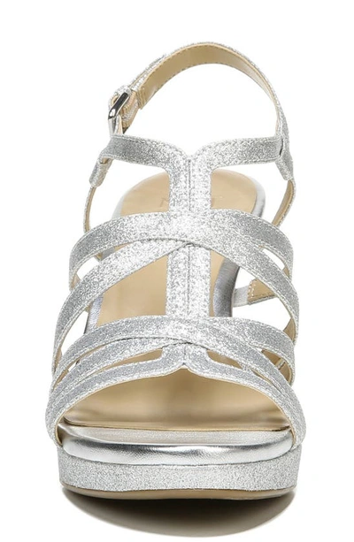 Shop Naturalizer Baylor Strappy Slingback Sandal In Silver Glitter