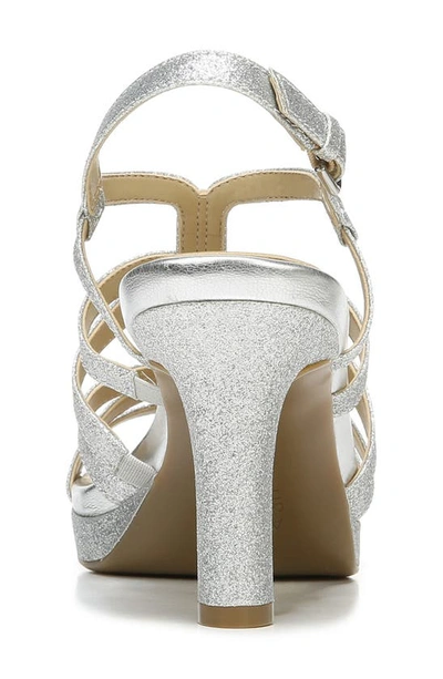 Naturalizer Danya Womens Man Made Glitter Evening Heels In Silver Glitter