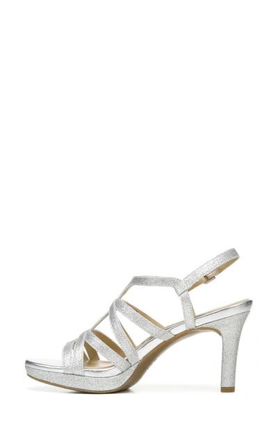 Shop Naturalizer Baylor Strappy Slingback Sandal In Silver Glitter