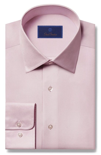 Shop David Donahue Regular Fit Cotton Oxford Dress Shirt In Pink