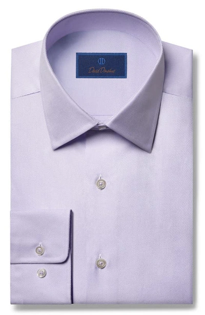 Shop David Donahue Regular Fit Cotton Oxford Dress Shirt In Lilac