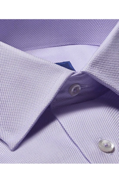 Shop David Donahue Regular Fit Cotton Oxford Dress Shirt In Lilac