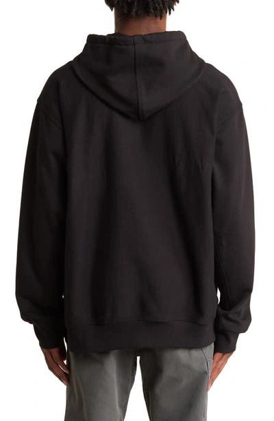 Shop Carhartt Work In Progress Logo Hoodie In Black