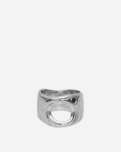 Shop Octi Black Sapphire Globe Ring Silver In Multicolor