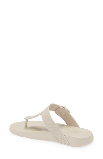 Shop Fitflop Iqushion Buckle Flip Flop In Stone Beige