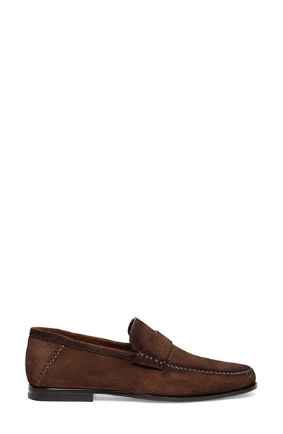 Shop Santoni Paine Loafer In Brown-m62