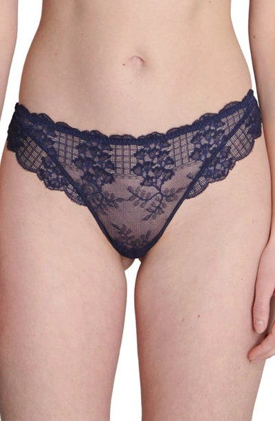 Shop Simone Perele Reve Tanga In Cosmic Blue