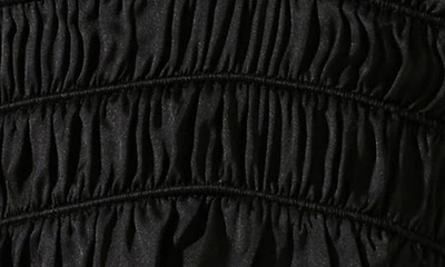 Astr Rosita Shirred Crop Top In Black