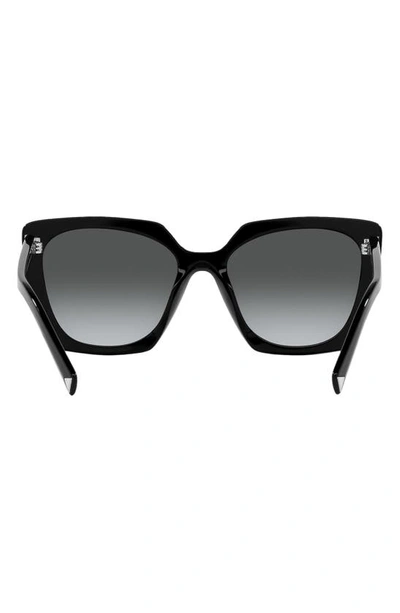 Shop Prada 55mm Gradient Polarized Square Sunglasses In Black Polarized