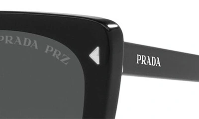 Shop Prada 55mm Gradient Polarized Square Sunglasses In Black Polarized