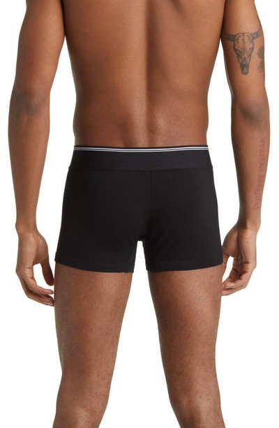 Shop Dolce & Gabbana Regular Stretch Cotton Boxer Briefs In Black