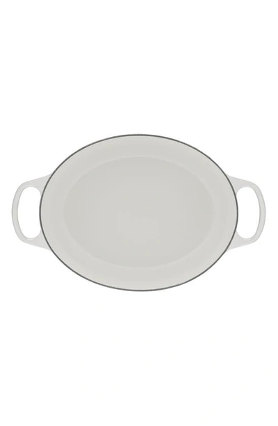 Le Creuset Signature 6.75-quart Oval Enamel Cast Iron French/dutch Oven With Lid In White Marble