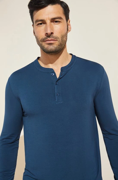 Shop Eberjey Henry Jersey Knit Pajamas In Indigo Blue