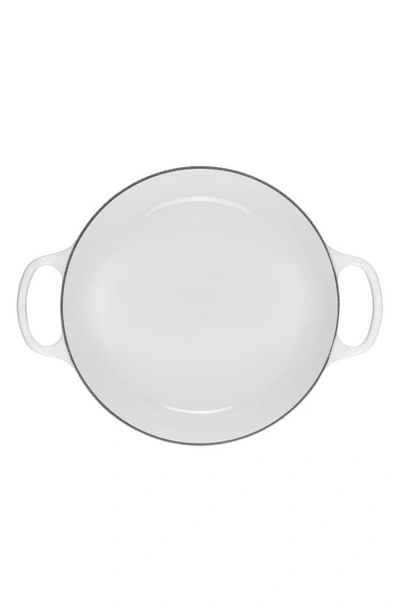 Shop Le Creuset Signature 3.5-quart Enameled Cast Iron Braiser In White Marble