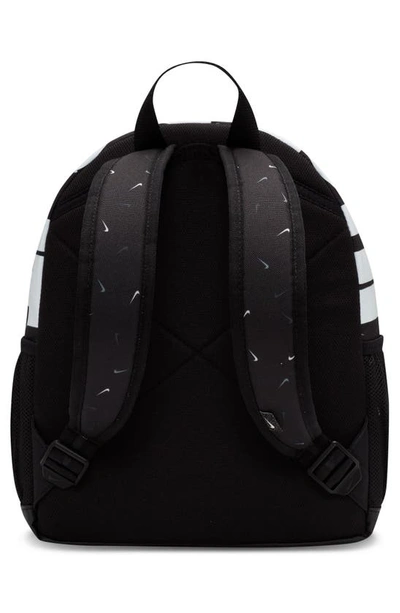 Shop Nike Kids' Mini Brasilia Backpack In Black/ Black/ White