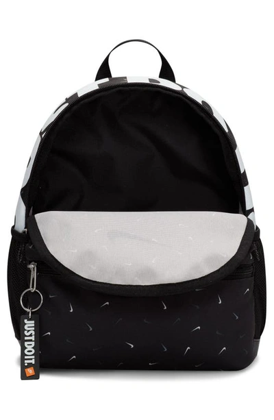 Shop Nike Kids' Mini Brasilia Backpack In Black/ Black/ White