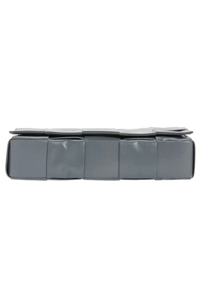 Shop Bottega Veneta Cassette Intrecciato Leather Crossbody Bag In Thunder Grey