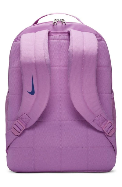 Shop Nike Kids' Brasilia Backpack In Rush Fuchsia/ Deep Royal Blue