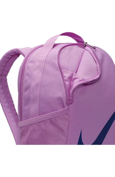 Shop Nike Kids' Brasilia Backpack In Rush Fuchsia/ Deep Royal Blue