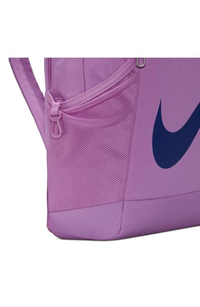 Shop Nike Kids' Brasilia Backpack In Rush Fuchsia/ Deep Royal Blue