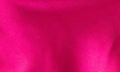 Shop Astr Ceres Off The Shoulder Satin Blouse In Fuchsia