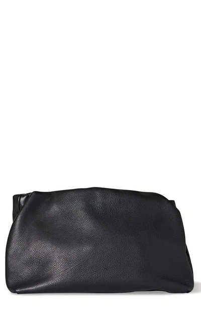 Shop The Row Leather Frame Clutch In Black Pld