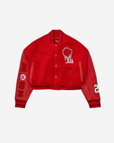 Shop Jordan Brand Jordan X Teyana Taylor Varsity Jacket In Red