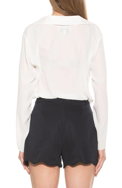 Shop Alexia Admor Lori Long Sleeve Blouse In Ivory