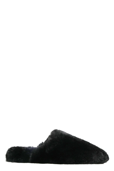 Shop Balenciaga Slip-on Teddy Sandals In Black