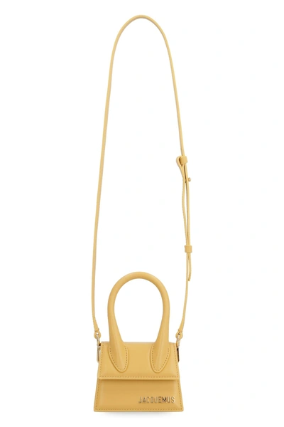Shop Jacquemus Le Chiquito Leather Handbag In Mustard
