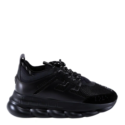 Versace 'chain Reaction' Sneakers In Black