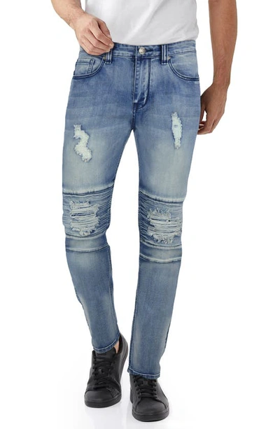 X-RAY XRAY STRETCH MOTO SKINNY JEANS 