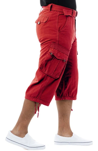 X-ray Belted Cargo Shorts In Jester Red