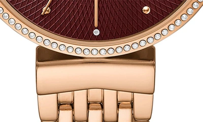 Shop Ax Armani Exchange T-bar Three-hand Bracelet Watch, 36mm In Rose Gold
