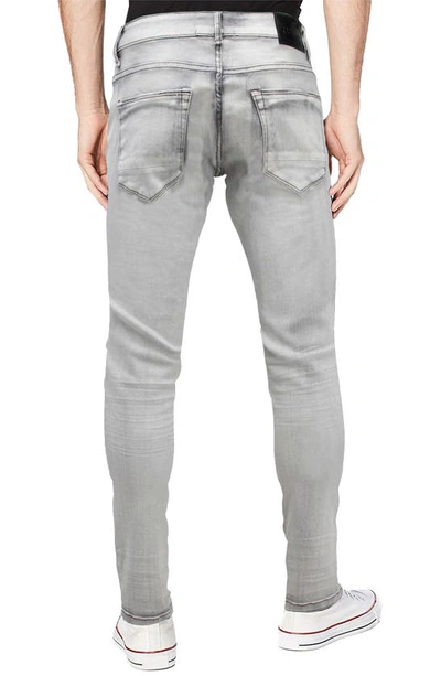 X-ray Men's Stretch Distressed Skinny Jeans In Light Grey