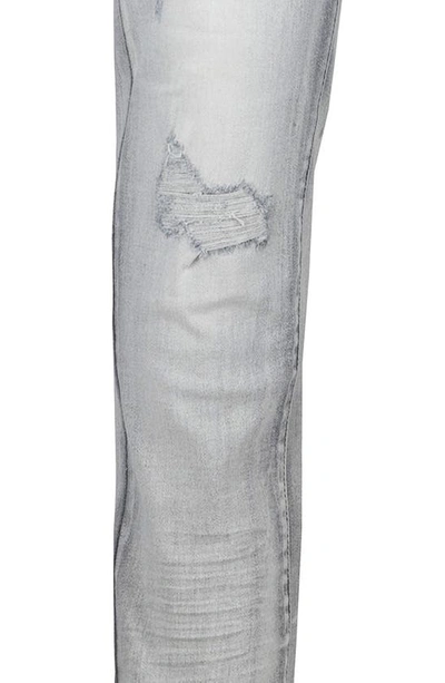 X-ray Men's Stretch Distressed Skinny Jeans In Light Grey