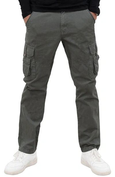 X-ray Utility Cotton Cargo Pants In Grey