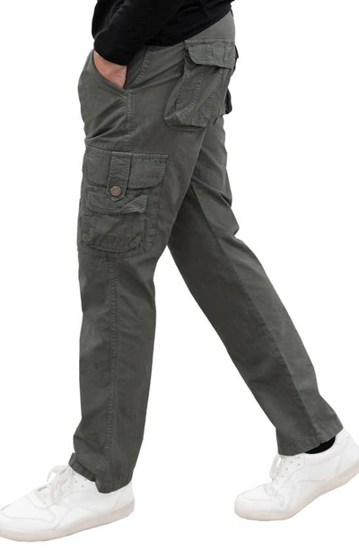 X-ray Utility Cotton Cargo Pants In Grey