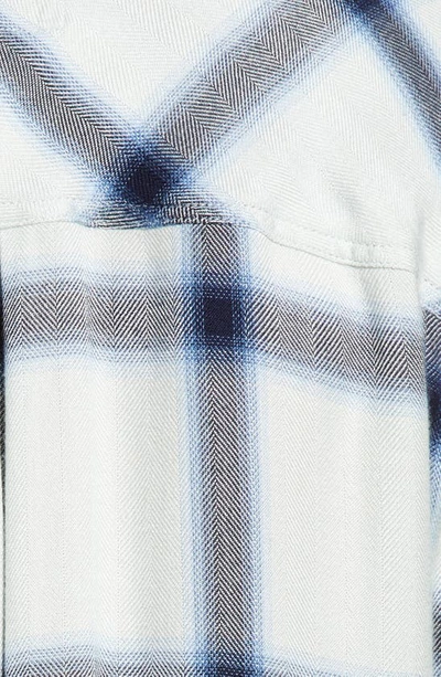 Shop Rails Hunter Plaid Button-up Shirt In White Glacier Navy