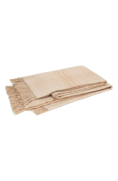 Shop Matouk Diego Throw Blanket In Dune