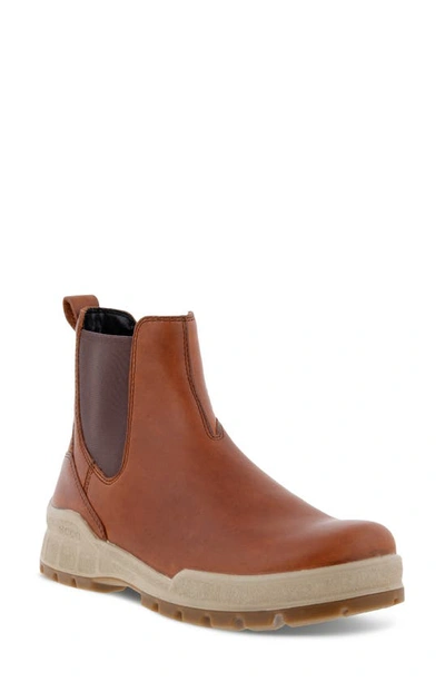 Shop Ecco Track 25 Water Resistant Chelsea Boot In Rust