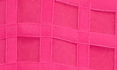 English Factory Windowpane Sheer Top In Fuchsia
