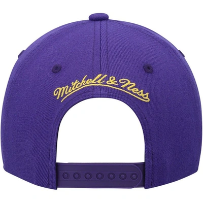 Shop Mitchell & Ness Purple/gold Los Angeles Lakers Mvp Team Two-tone 2.0 Stretch-snapback Hat