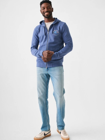 Faherty Charleston Long-sleeve Terry Zip Hoodie In Faded Navy