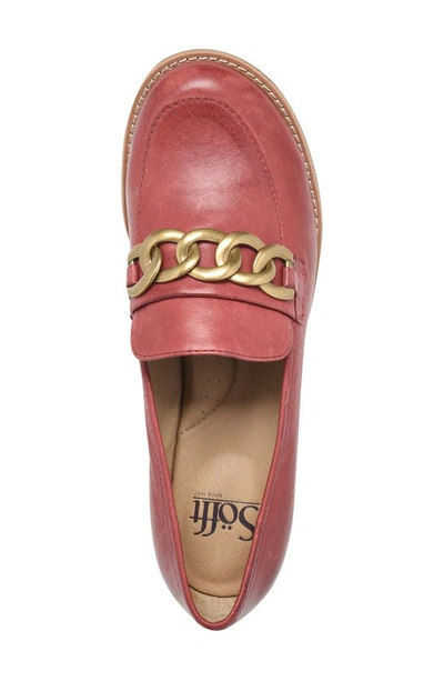 Söfft Nevara Loafer In Red Tangerine