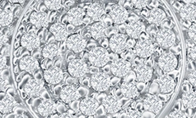 Simona Round Halo Diamond Necklace (0.1 Ct. T.w.) - 59 Stones In Sterling Silver In Silver