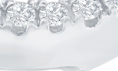 Shop Simona Sterling Silver Pavé Diamond Vertical Wave Stud Earrings
