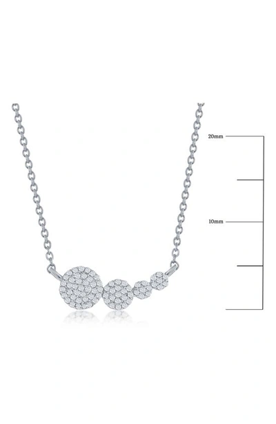 Shop Simona Sterling Silver Diamond Round Pendant Necklace