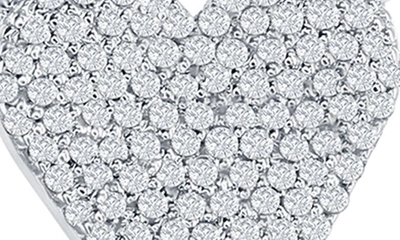 Simona Heart Diamond Necklace In Silver